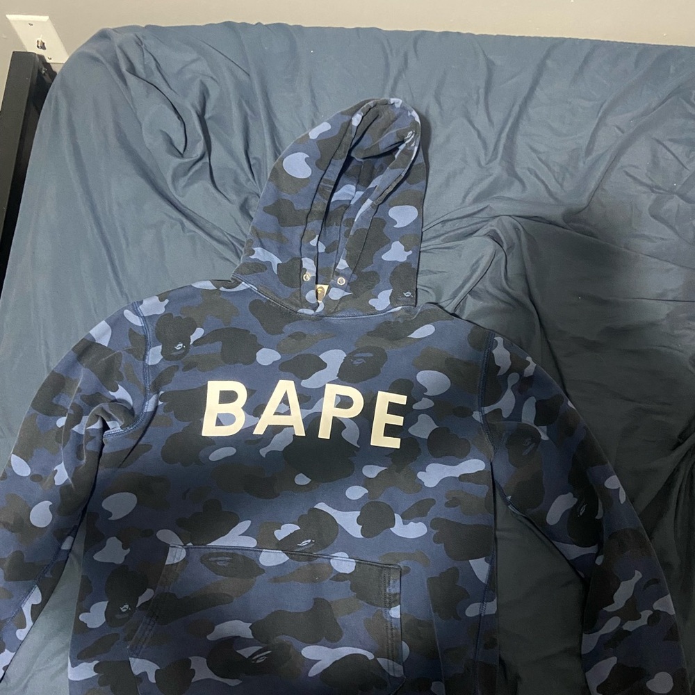 Bape Blue Camo Mens Hoodie for sale